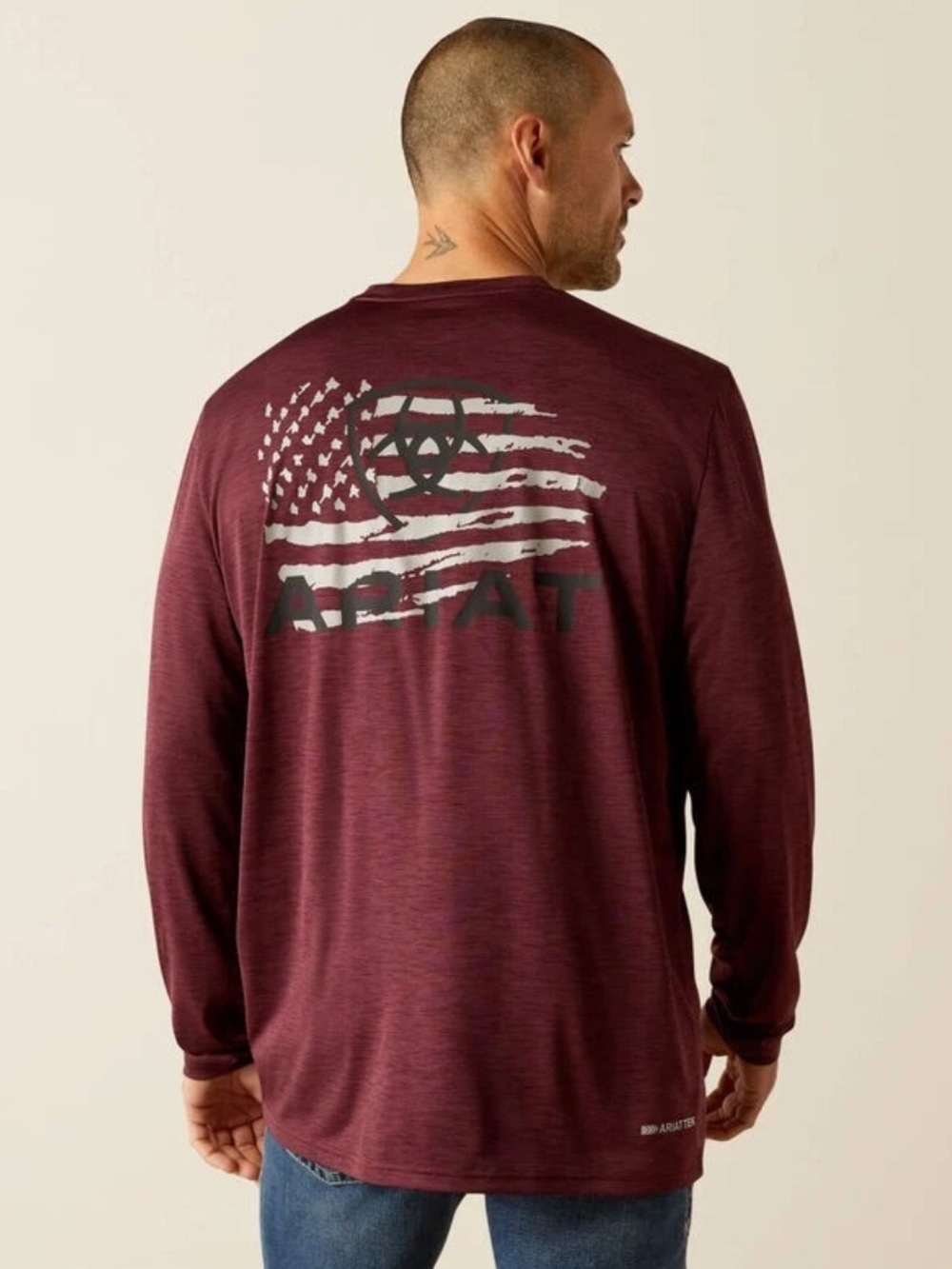 Ariat Men's Charger Breakthrough Long Sleeve Shirt Malbec Heather Maroon XXL